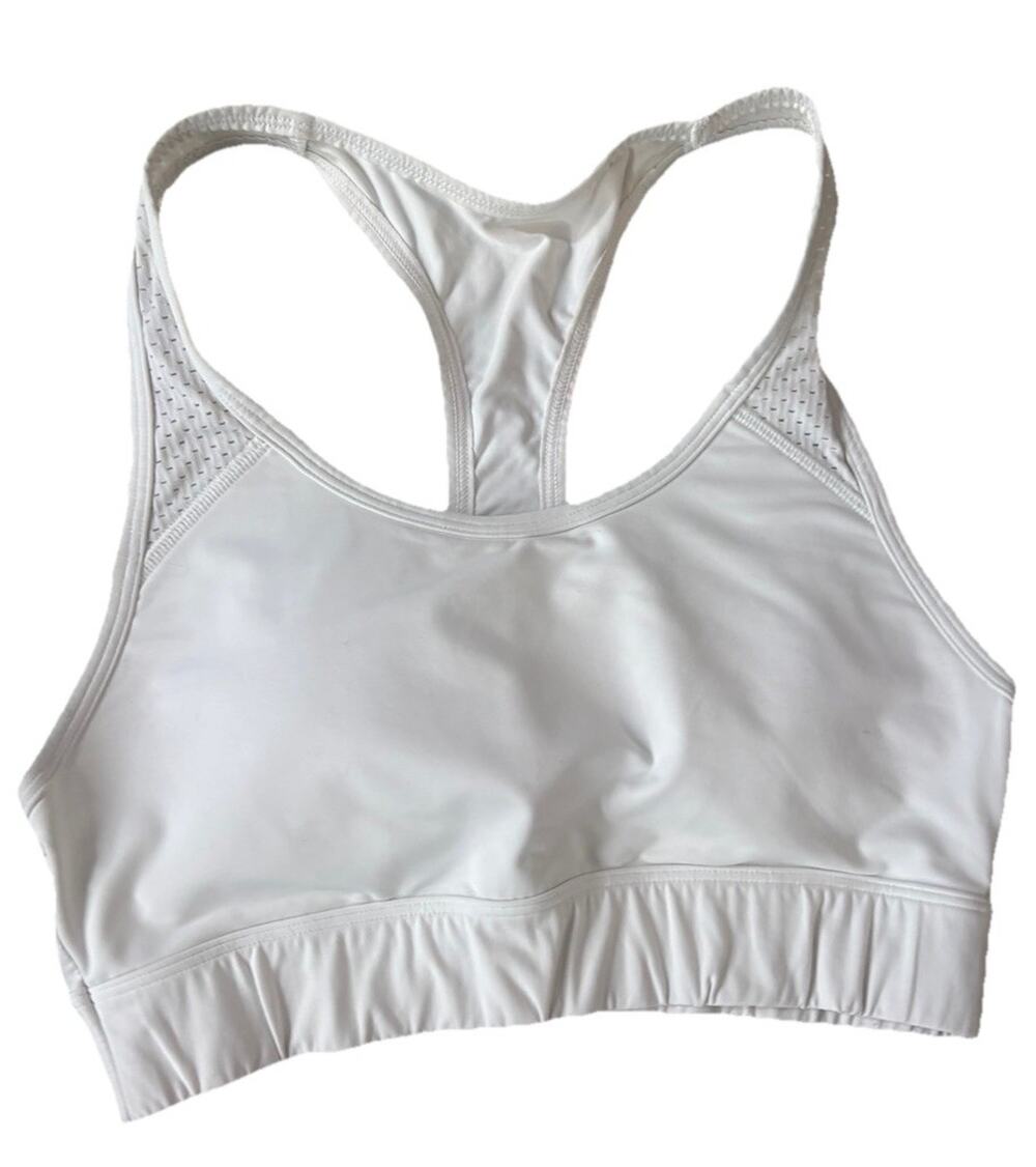 Victorias Secret Sports Bra S/M White Padded Seamless Lightly Lined Pullover